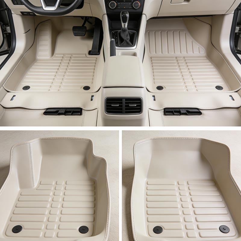 Juego de alfombrillas para coche fáciles de limpiar.